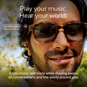 Meta - Adventurer Large - Smart AI glasses—Meta AI, 12MP Camera, Live Translate — Polarized Grey Lenses - Classic Black
