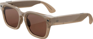 Meta - Fury - Smart AI glasses for Women, Men—Meta AI, 12MP Camera, Live Translate — 8+ Hour Battery — Dark Amber Lenses - Sandstone