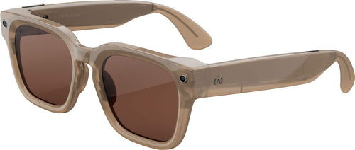 Meta - Fury - Smart AI glasses for Women, Men—Meta AI, 12MP Camera, Live Translate — 8+ Hour Battery — Dark Amber Lenses - Sandstone