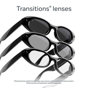 Meta - Starfire Kylie Edition-Smart AI glasses for Women, Men-Meta AI, 12MP Camera, Live Translate-Transitions Grey Lenses - Classic Black