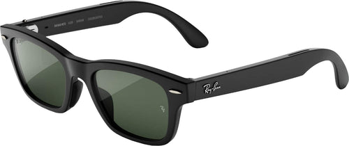 Ray-Ban Meta - Audio Burbank, Audio-Only AI Glasses - Transitions Graphite Green Lenses - Matte Black