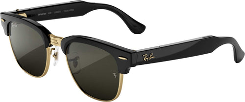 Ray-Ban Meta - Audio Clubmaster - Audio-Only AI Glasses - Green Lenses - Shiny Black on Gold