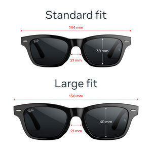 Ray-Ban Meta - Audio Burbank Large - Audio-Only AI Glasses - Transitions Graphite Green Lenses - Matte Black