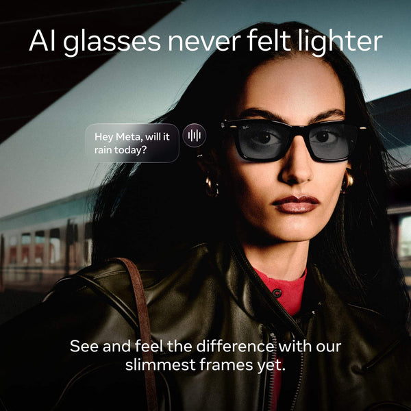 Ray-Ban Meta - Audio Clubmaster - Audio-Only AI Glasses - Polarized Grey Lenses - Transparent Iron Grey on Gun Metal