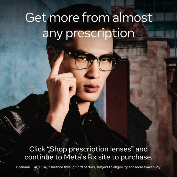 Ray-Ban Meta - Audio Clubmaster - Audio Only AI Glasses - Transitions Sapphire - Transparent Sky Blue