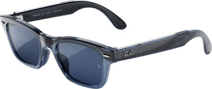 Ray-Ban Meta - Audio Burbank Large - Audio Only AI Glasses - Transitions Sapphire - Transparent Sky Blue