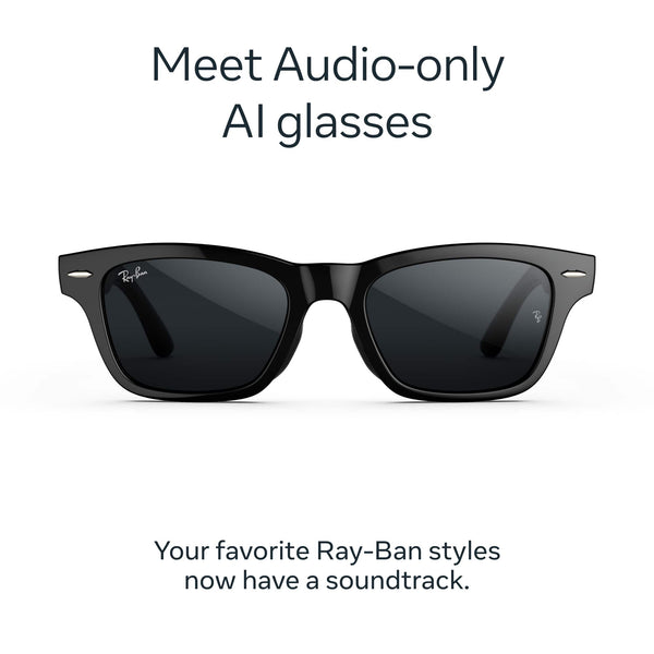 Ray-Ban Meta - Audio Burbank Large - Audio Only AI Glasses - Transitions Sapphire - Transparent Sky Blue