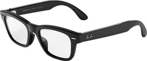 Ray-Ban Meta - Audio Burbank Large - Audio-Only AI Glasses - Clear Lenses - Matte Black