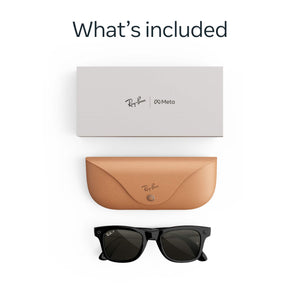 Ray-Ban Meta - (Gen 3) Wayfarer, AI Glasses with Camera - Polarized Green Lenses - Shiny Black