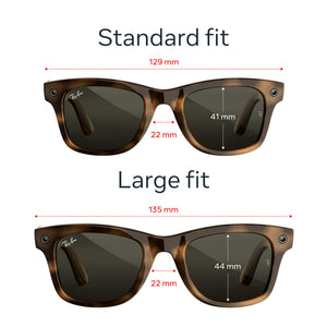 Ray-Ban Meta - (Gen 3) Wayfarer, AI Glasses with Camera - Green Lenses - Havana