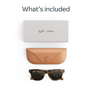 Ray-Ban Meta - (Gen 3) Wayfarer, AI Glasses with Camera - Green Lenses - Havana