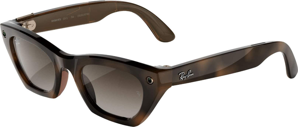 Ray-Ban Meta - (Gen 3) Zena - AI Glasses with Camera - Gradient Brown Lenses - Havana