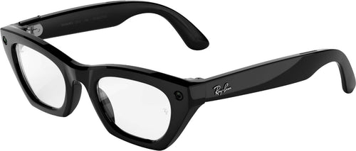 Ray-Ban Meta - (Gen 3) Zena - AI Glasses with Camera - Clear Lenses - Shiny Black