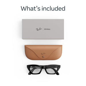 Ray-Ban Meta - (Gen 3) Zena - AI Glasses with Camera - Clear Lenses - Shiny Black