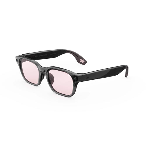 Meta - Glasses, Adventurer Lisa Edition, Smart Frame, AI Glasses with Camera - Clear Blush Lenses - Moonlit Sky