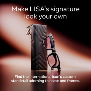 Meta - Glasses, Adventurer Lisa Edition, Smart Frame, AI Glasses with Camera - Clear Blush Lenses - Moonlit Sky