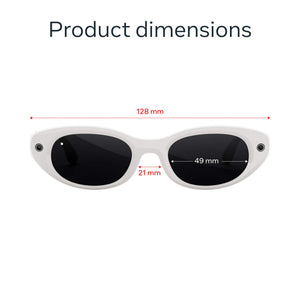Meta - Glasses, Starfire Kylie Edition, Smart Frame, AI Glasses with Camera - Black Lenses - Ivory