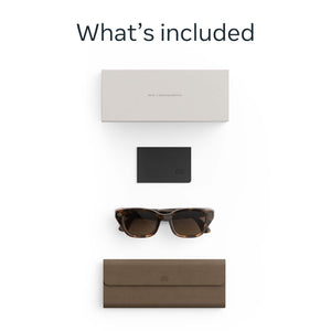 Meta - Glasses Capri, Smart Frame, AI Glasses with Camera - Polarized Brown Lenses - Espresso Tortoise