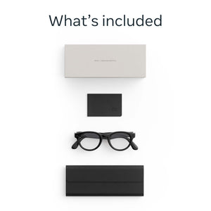 Meta - Glasses, Nova Small, Smart Frame, Clear Lenses, AI Glasses with Camera for Men, Women - Classic Black