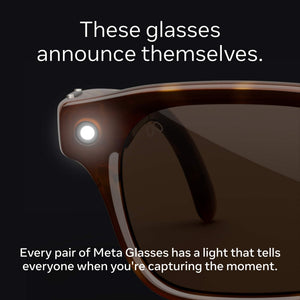 Meta - Glasses, Nova Standard, Smart Frame, AI Glasses with Camera - Clear Lenses - Classic Black