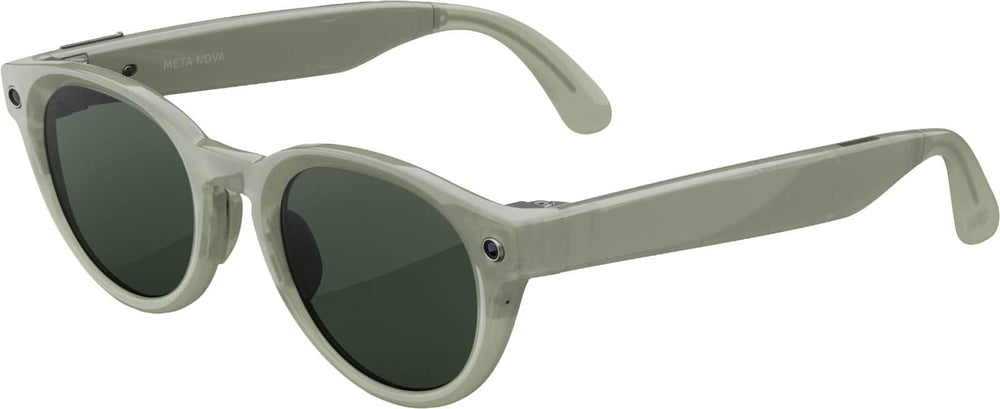 Meta - Glasses, Nova Standard, Smart Frame, AI Glasses with Camera - Transitions Emerald Lenses - Sage
