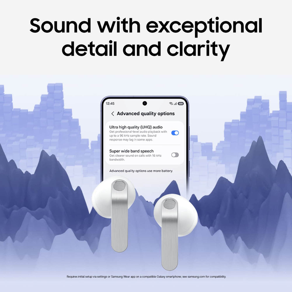 Samsung - Galaxy Buds4 Wireless Earbud Headphones - White