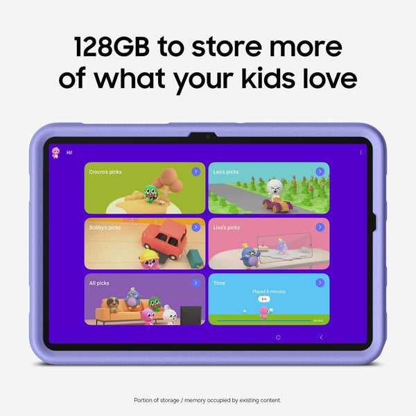 Samsung - Galaxy Tab A11+ Kids Edition 11" 128GB - Wi-Fi - Purple