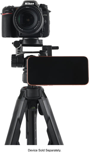 Sunpak - Creator Plus 69” Dual Camera & Smartphone Professional Pan-tilt head Tripod; Universal