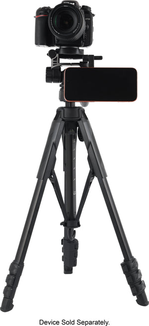 Sunpak - Creator Plus 69” Dual Camera & Smartphone Professional Pan-tilt head Tripod; Universal