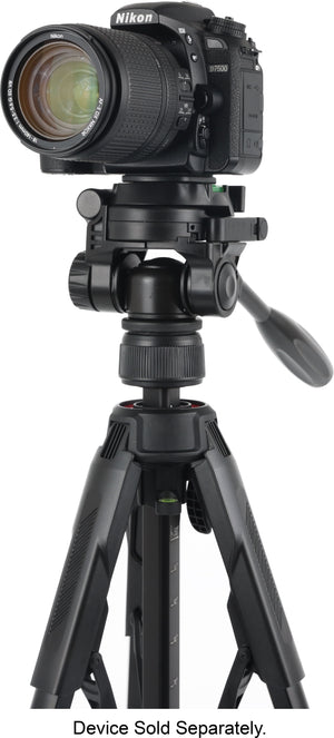 Sunpak - Creator Plus 69” Dual Camera & Smartphone Professional Pan-tilt head Tripod; Universal