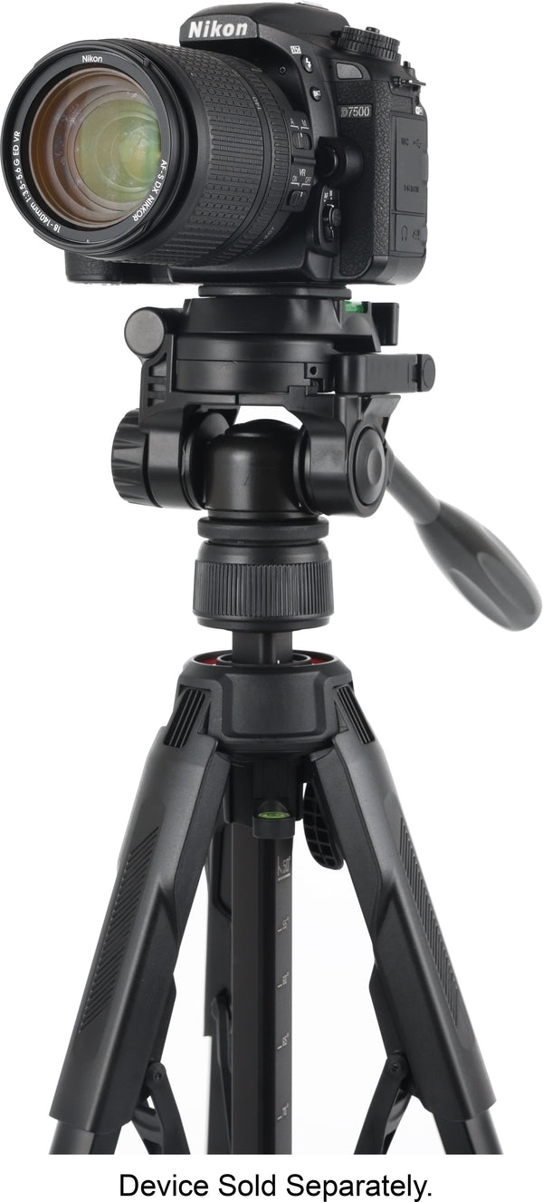 Sunpak - Creator Plus 69” Dual Camera & Smartphone Professional Pan-tilt head Tripod; Universal