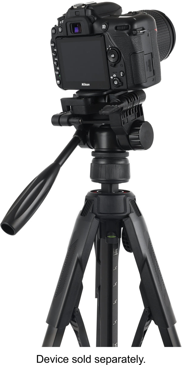 Sunpak - Creator Plus 69” Dual Camera & Smartphone Professional Pan-tilt head Tripod; Universal