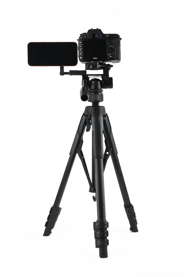 Sunpak - Creator Plus 69” Dual Camera & Smartphone Professional Pan-tilt head Tripod; Universal