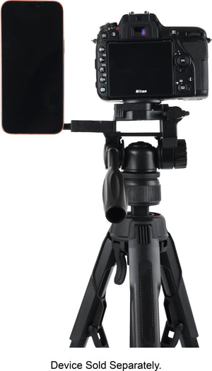Sunpak - Creator Plus 69” Dual Camera & Smartphone Professional Pan-tilt head Tripod; Universal