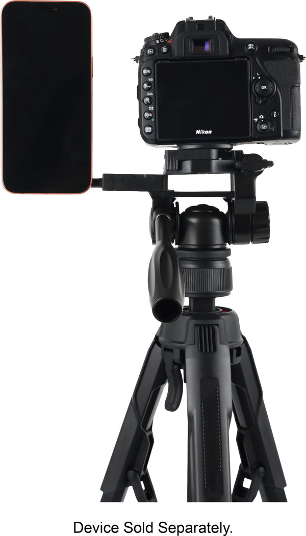 Sunpak - Creator Plus 69” Dual Camera & Smartphone Professional Pan-tilt head Tripod; Universal