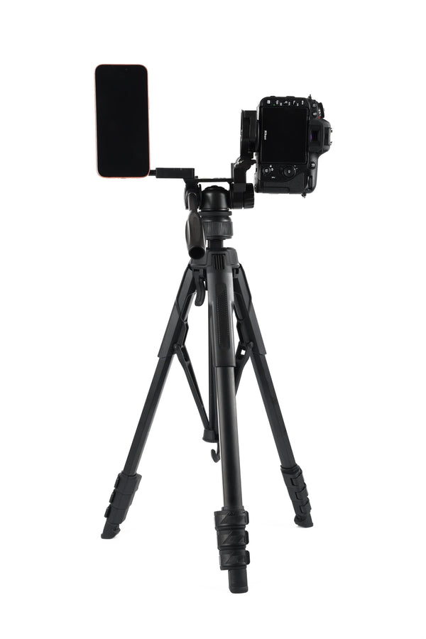 Sunpak - Creator Plus 69” Dual Camera & Smartphone Professional Pan-tilt head Tripod; Universal