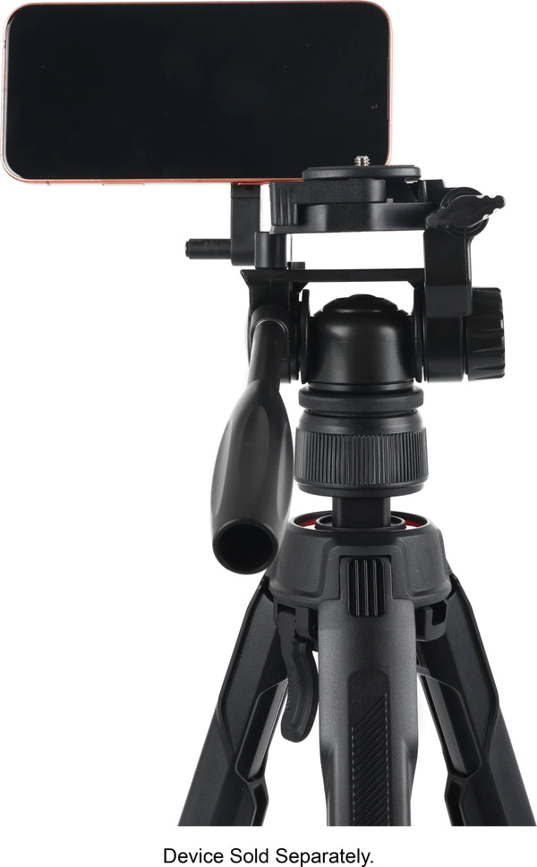 Sunpak - Creator Plus 69” Dual Camera & Smartphone Professional Pan-tilt head Tripod; Universal