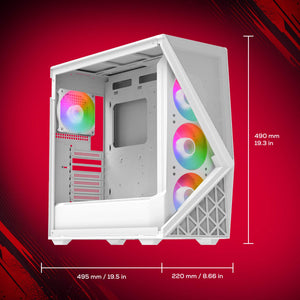 iBUYPOWER - Slate Gaming Desktop PC - Intel Core Ultra 5 225F 2025 INTEL Arc B570 10GB 16GB DDR5 1TB NVMe SSD Storage - White