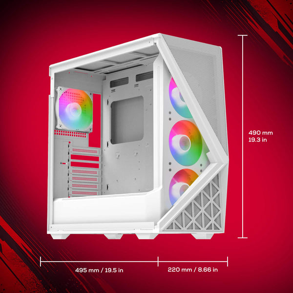 iBUYPOWER - Slate Gaming Desktop PC - Intel Core Ultra 5 225F 2025 INTEL Arc B570 10GB 16GB DDR5 1TB NVMe SSD Storage - White