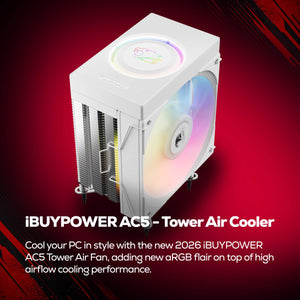 iBUYPOWER - Slate Gaming Desktop PC - Intel Core Ultra 5 225F 2025 INTEL Arc B570 10GB 16GB DDR5 1TB NVMe SSD Storage - White