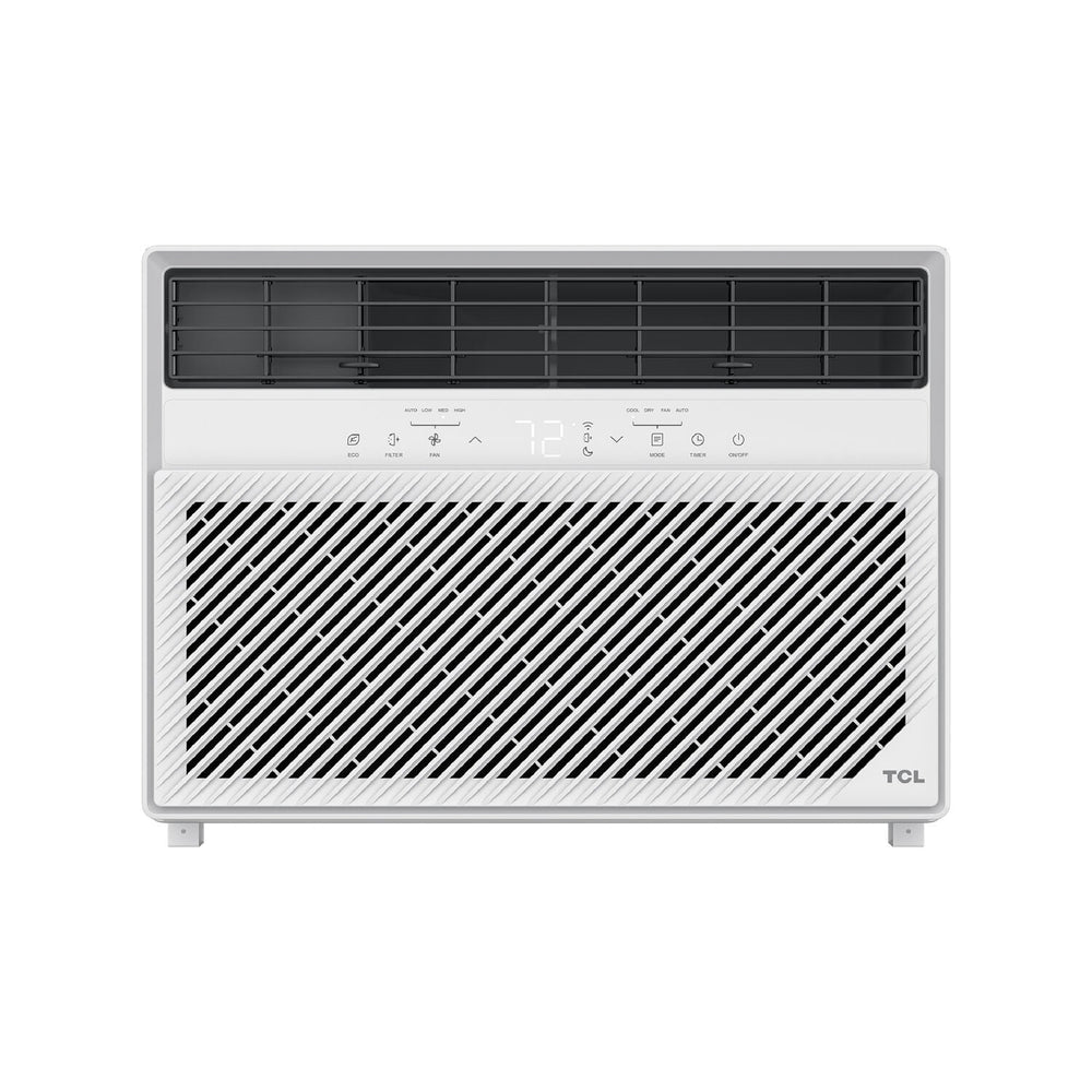 TCL - 550 Sq. Ft. 12,000 BTU Smart Window Air Conditioner, Digital, Remote Included with Remote - White