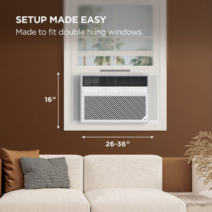 TCL - 550 Sq. Ft. 12,000 BTU Smart Window Air Conditioner, Digital, Remote Included with Remote - White