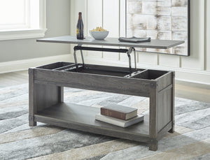 Freedan - 2 Pc. - Rect Lift Top Cocktail Table & Square End Table