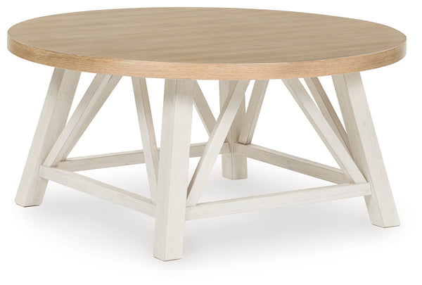 Fawndell - Occasional Table Set (Set of 3) - Antique White / Brown