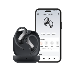 Shokz - OpenFit Air 2 Open-Ear True Wireless Bluetooth Earbuds - Black