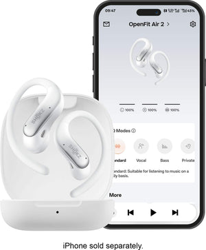 Shokz - OpenFit Air 2 Open-Ear True Wireless Bluetooth Earbuds - White