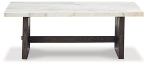 Burkhaus - 2 Pc. - Rectangular Cocktail Table & Rectangular End Table - White / Dark Brown