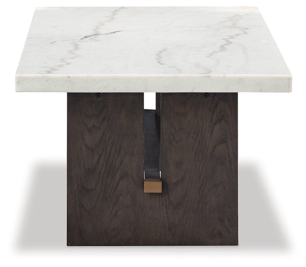 Burkhaus - 2 Pc. - Rectangular Cocktail Table & Rectangular End Table - White / Dark Brown