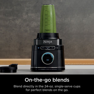 Ninja - Detect Power Blender Pro + Personal Single-Serve, BlendSense Technology, 1800PW, 72 oz. Pitcher, To-Go Cups - Black