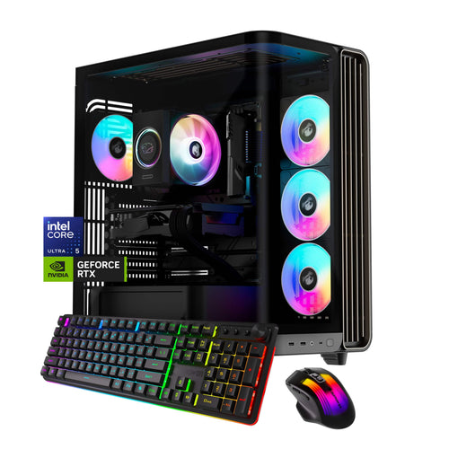 iBUYPOWER - Trace Gaming Desktop PC Intel Core Ultra 5 225F 2025 NVIDIA GeForce RTX 5060 8GB 16GB DDR5 1TB SSD Storage - Black